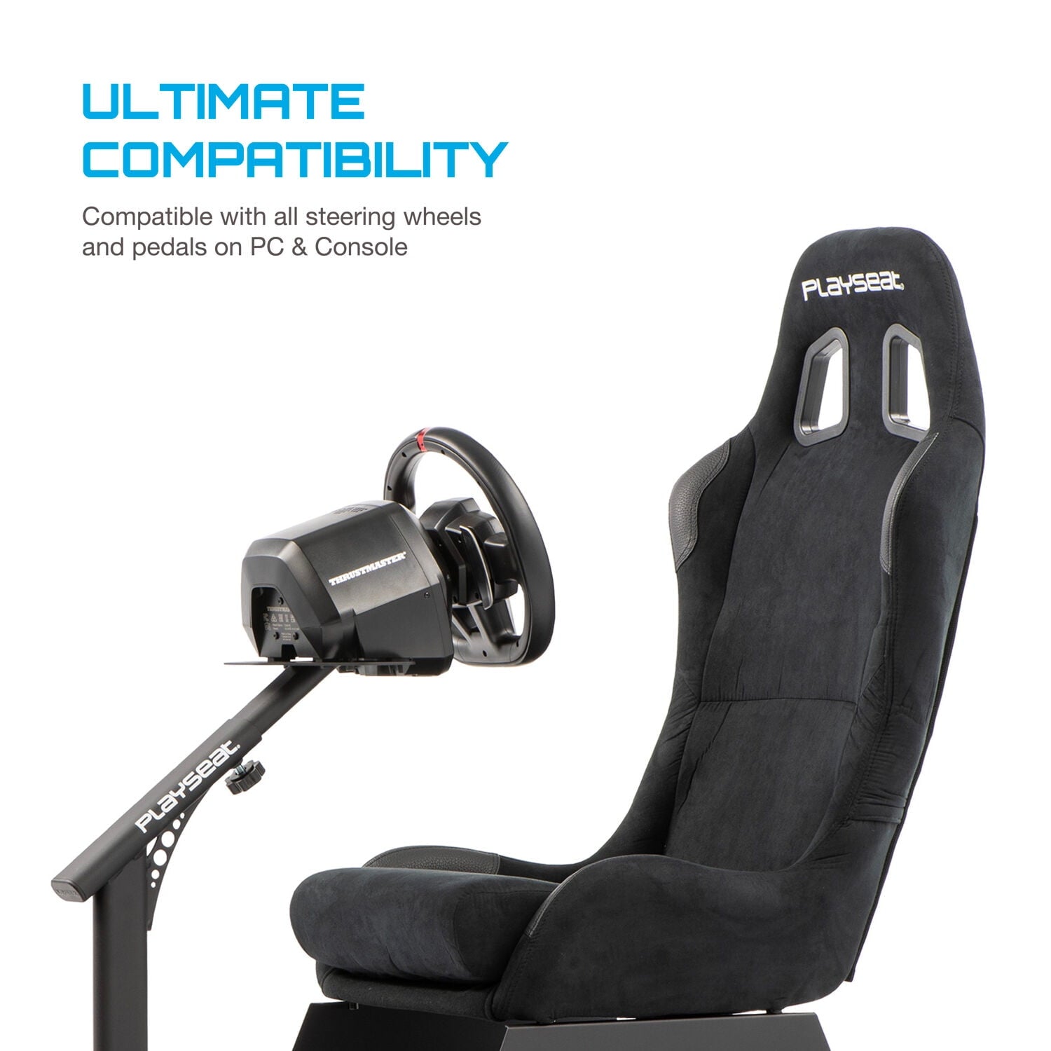 Playseat® Evolution Racing Suède Lightweight Carbon Quality Steel Racing Simulator Cockpit, Black