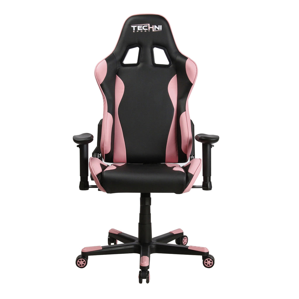 Techni Sport TS-4300 Ergonomic High Back Racer Style PC Gaming Chair with Memory Foam Seat, Pink RTA-TS43-PNK