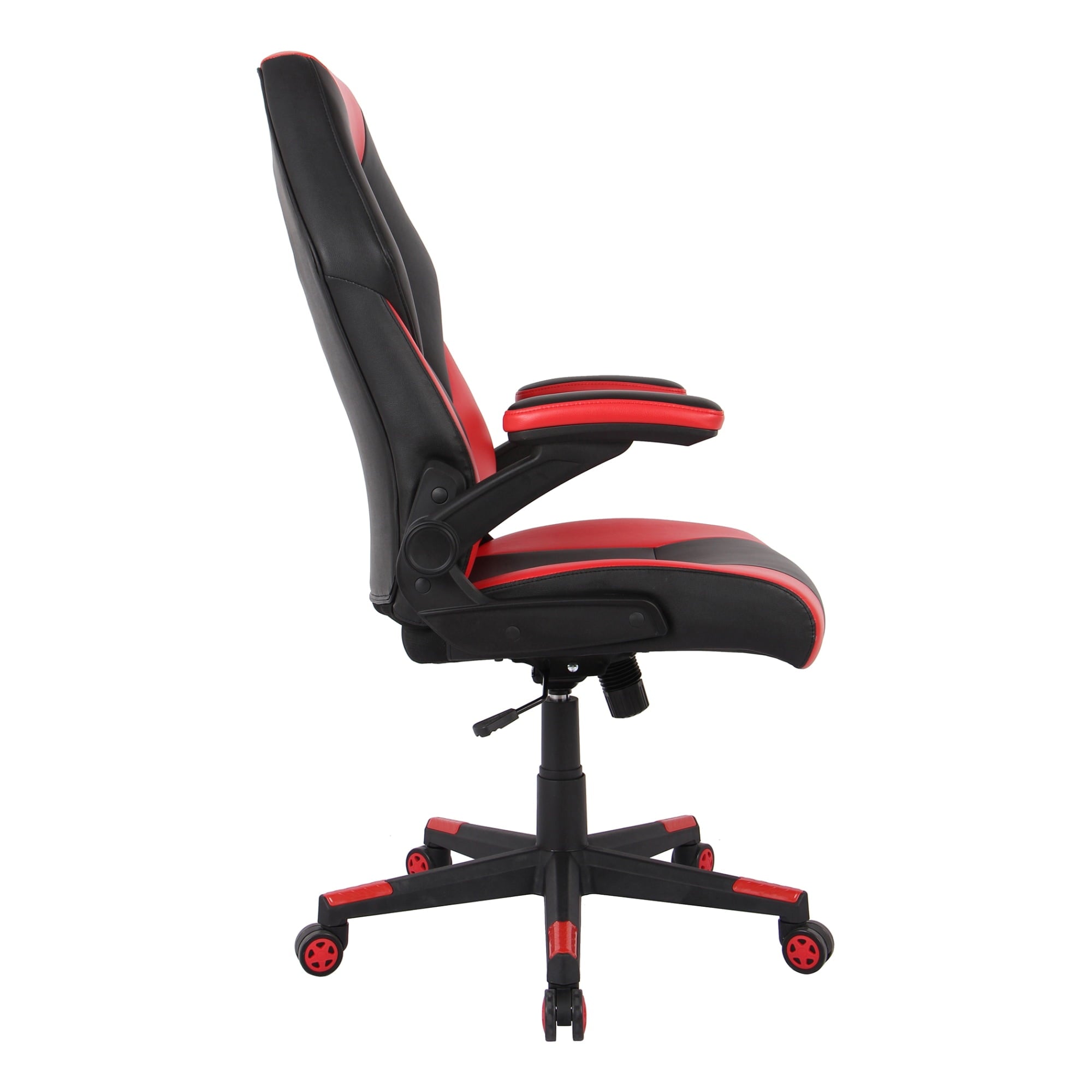 RS Gaming™ RGX Faux Leather High-Back Gaming Office Chair, Black/Red, BIFMA Compliant