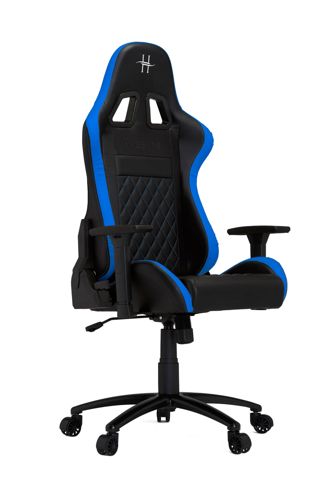 HHGears XL 500 Series Gaming Chair Black and Blue with Headrest/Lumbar Pillows