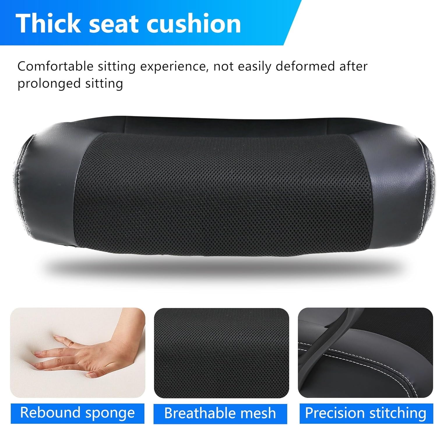 PayLessHere Black Gaming Chair - Ergonomic PU Leather w/Lumbar Support & Headrest