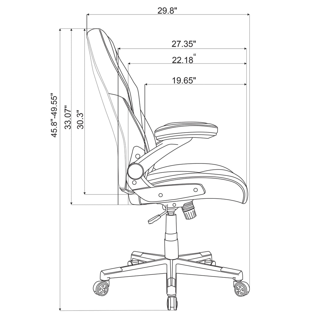 RS Gaming™ RGX Faux Leather High-Back Gaming Office Chair, Black/Red, BIFMA Compliant