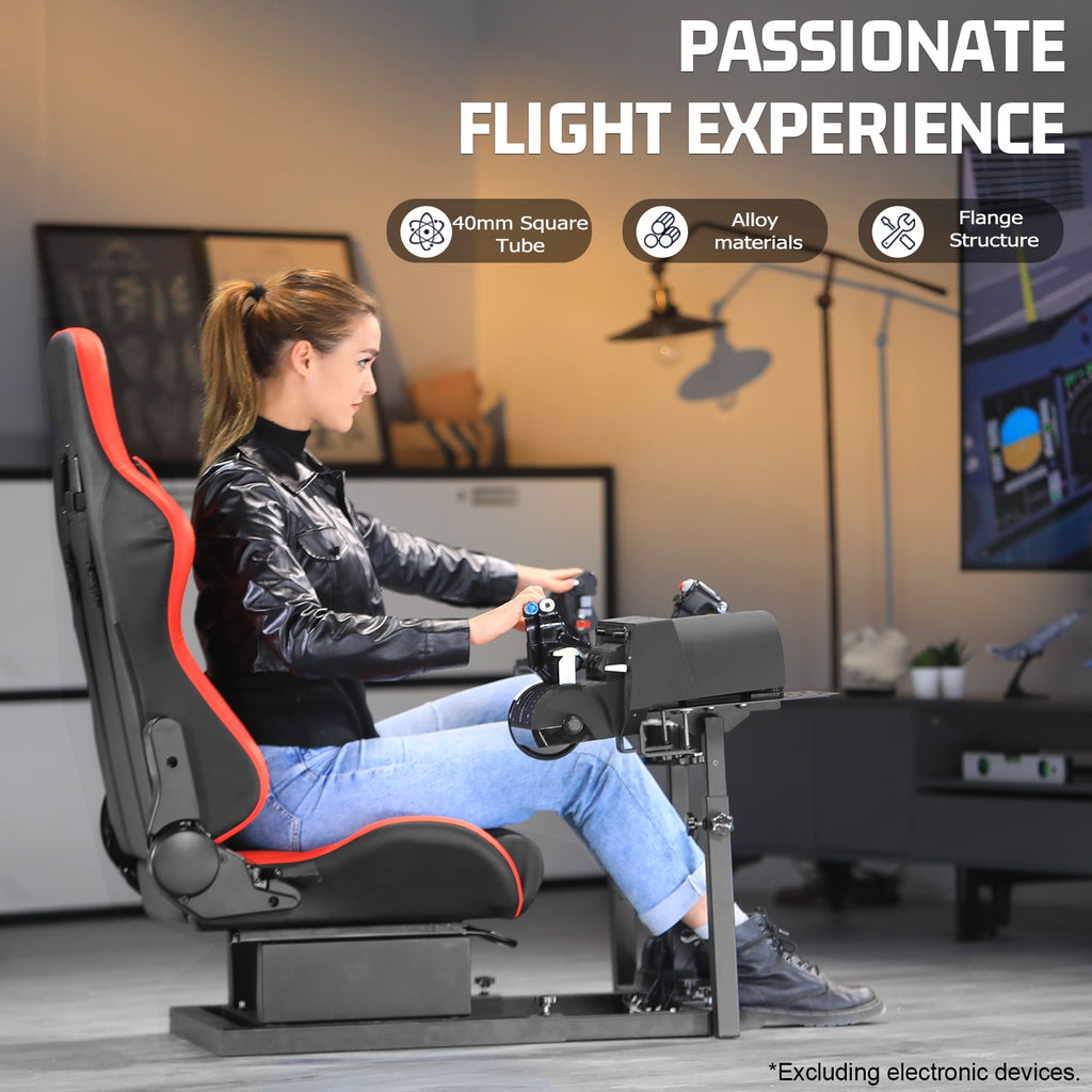 Marada Flight Simulator Cockpit with Game Chair Fit for Thrustmaster A10C Hotas Warthog