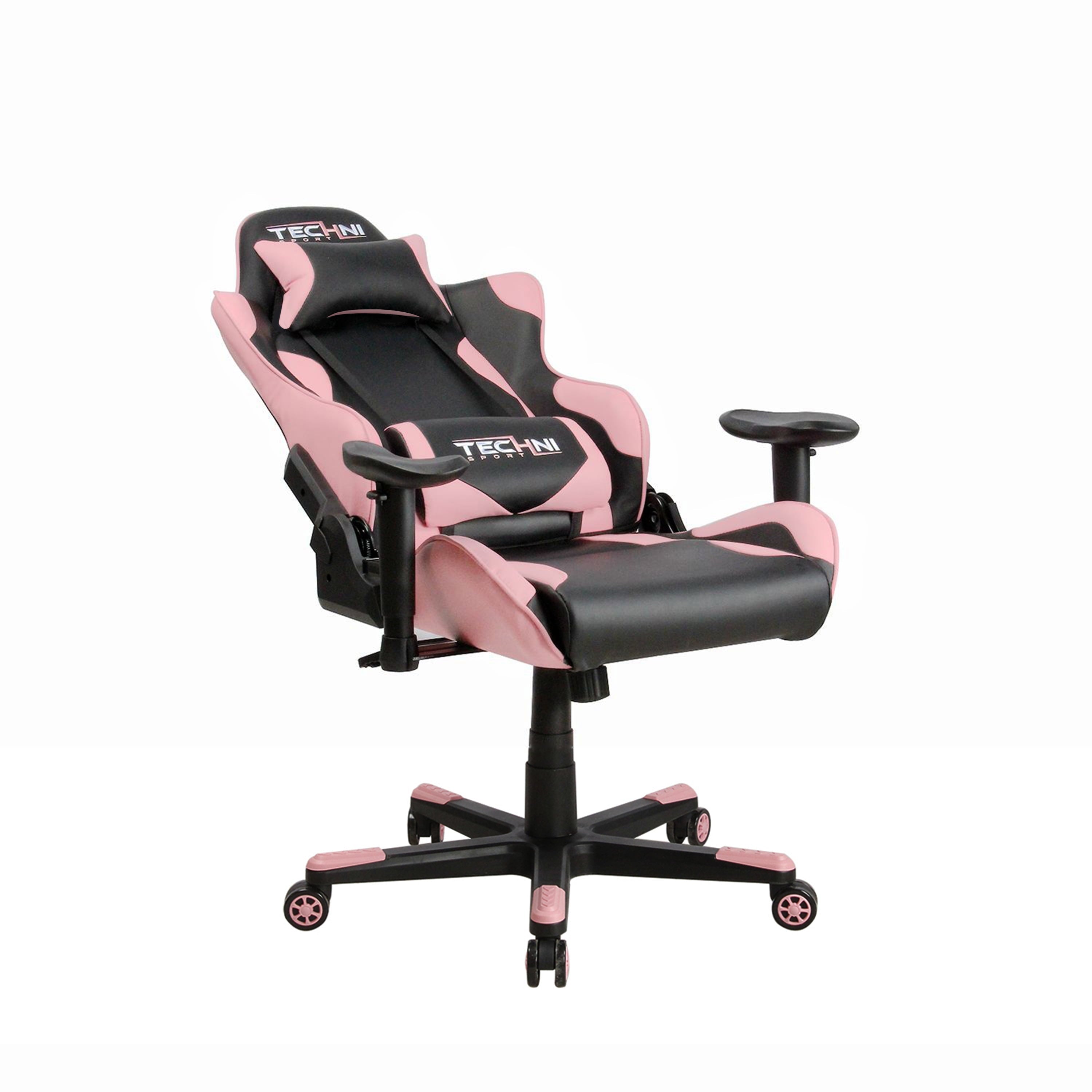 Techni Sport TS-4300 Ergonomic High Back Racer Style PC Gaming Chair with Memory Foam Seat, Pink RTA-TS43-PNK
