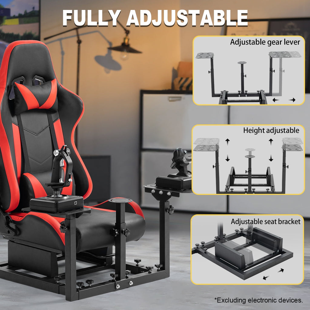 Marada Flight Simulator Cockpit with Game Chair Fit for Thrustmaster A10C Hotas Warthog