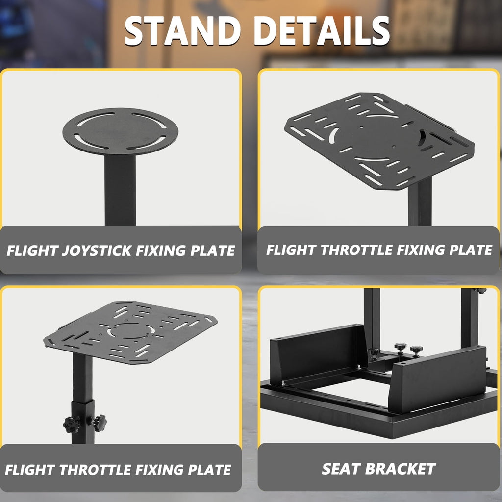 Marada Flight Simulator Cockpit with Game Chair Fit for Thrustmaster A10C Hotas Warthog