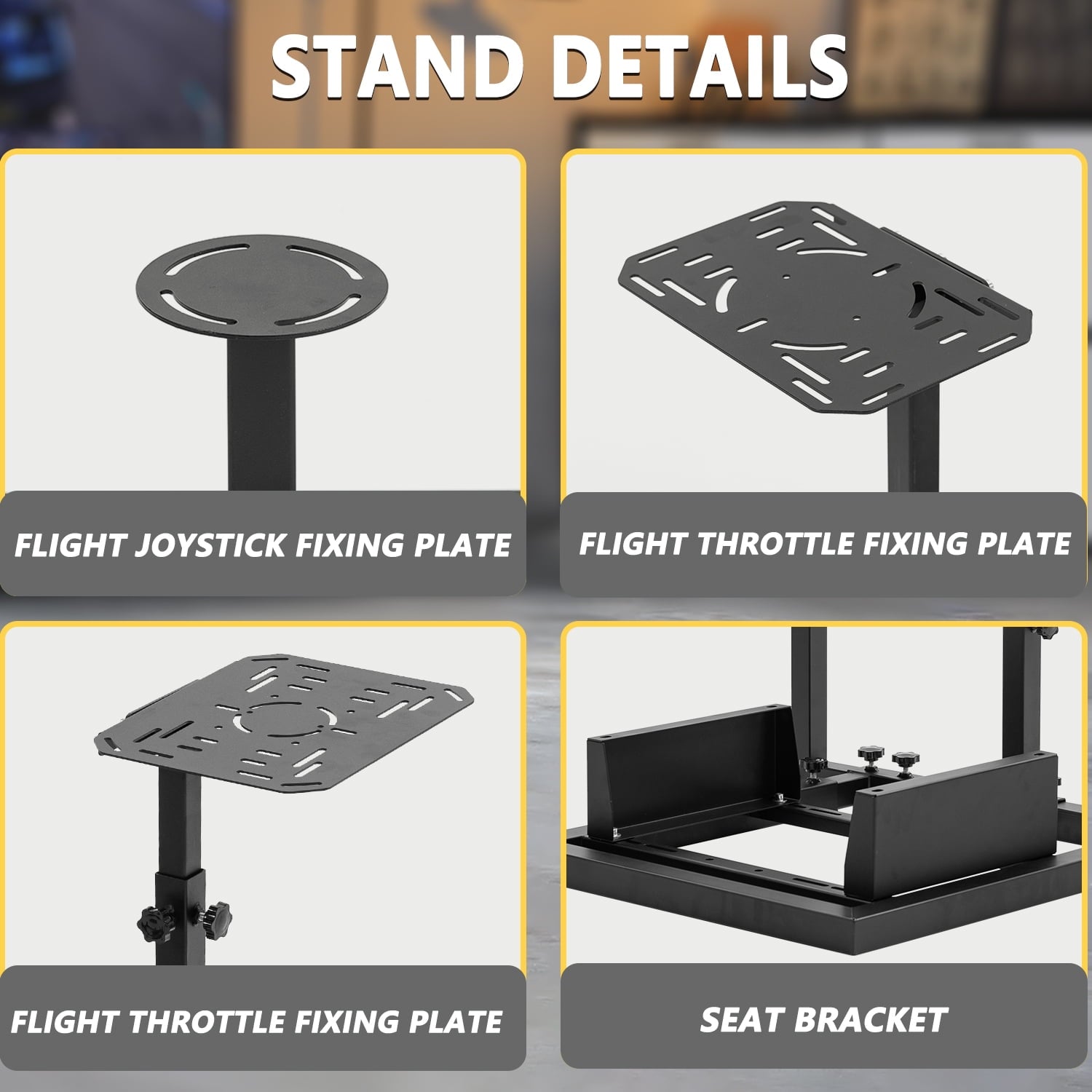 Marada Flight Simulator Cockpit with Game Chair Fit for Thrustmaster A10C Hotas Warthog