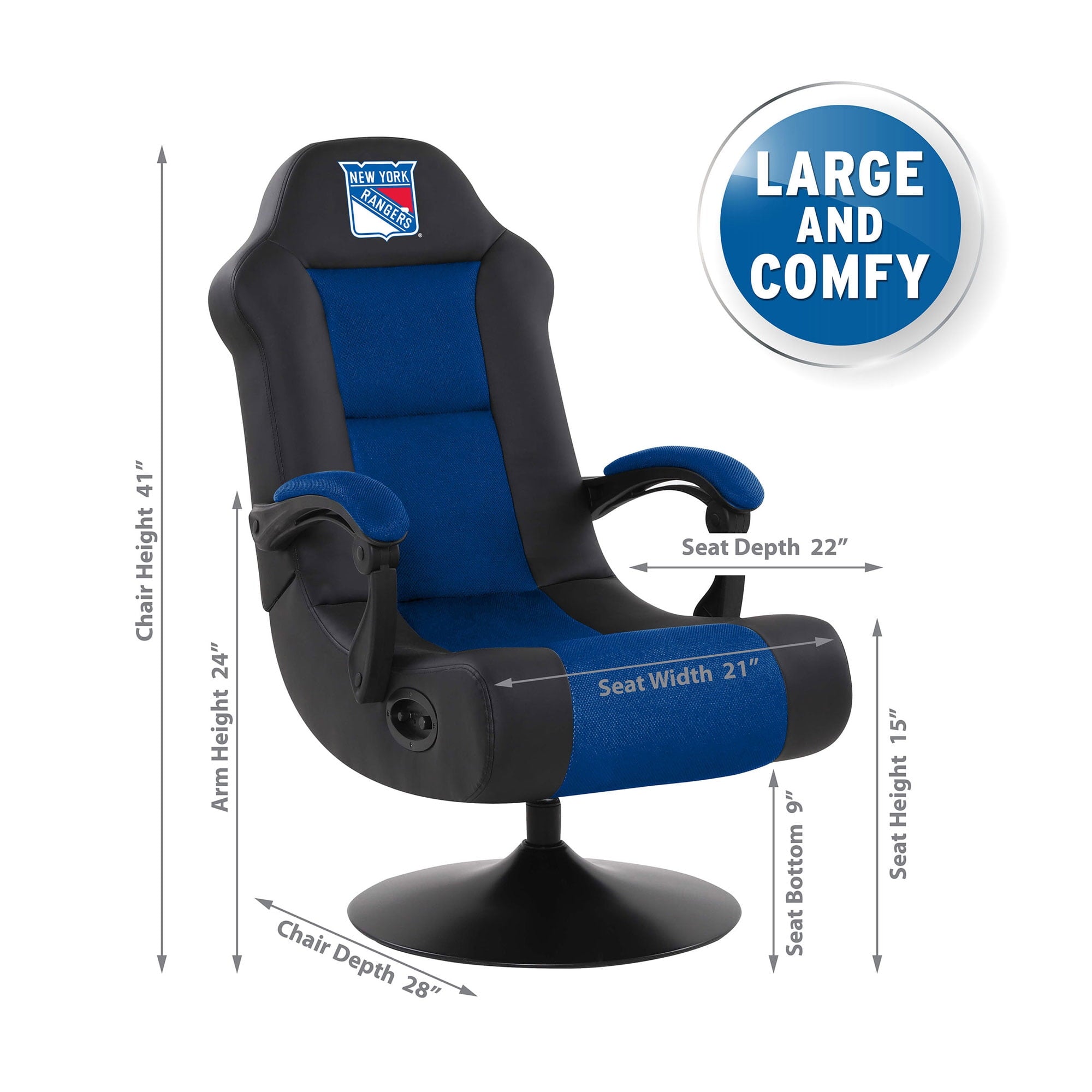 Imperial Black New York Rangers Ultra Game Chair