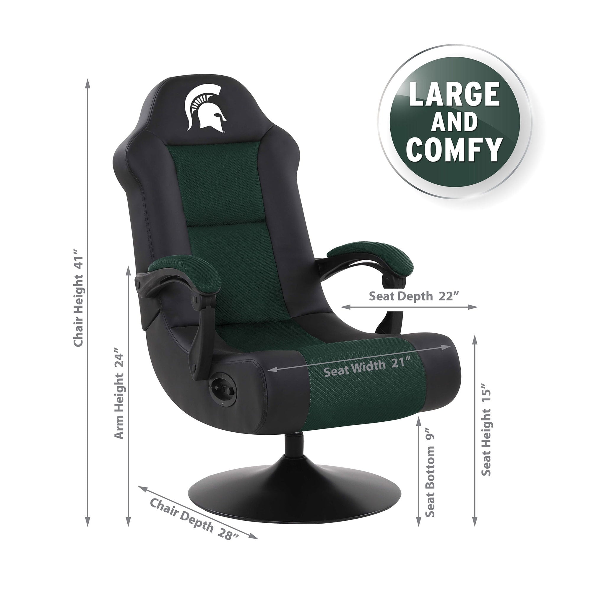 Imperial Black Michigan State Spartans Ultra Game Chair
