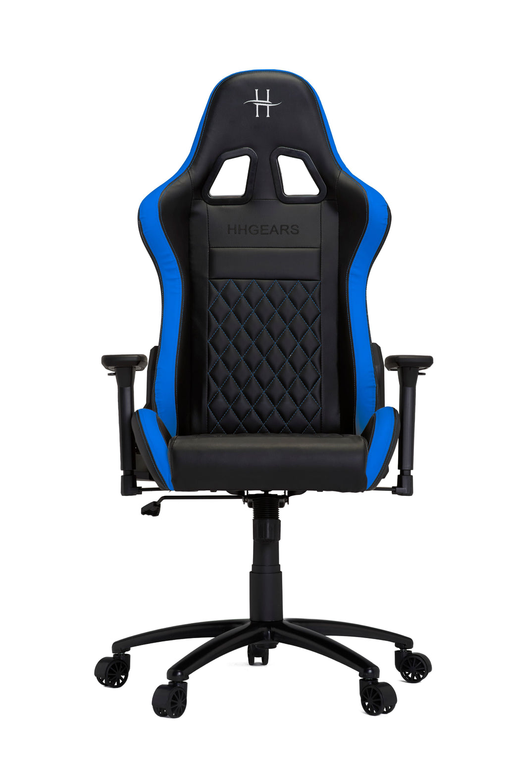 HHGears XL 500 Series Gaming Chair Black and Blue with Headrest/Lumbar Pillows