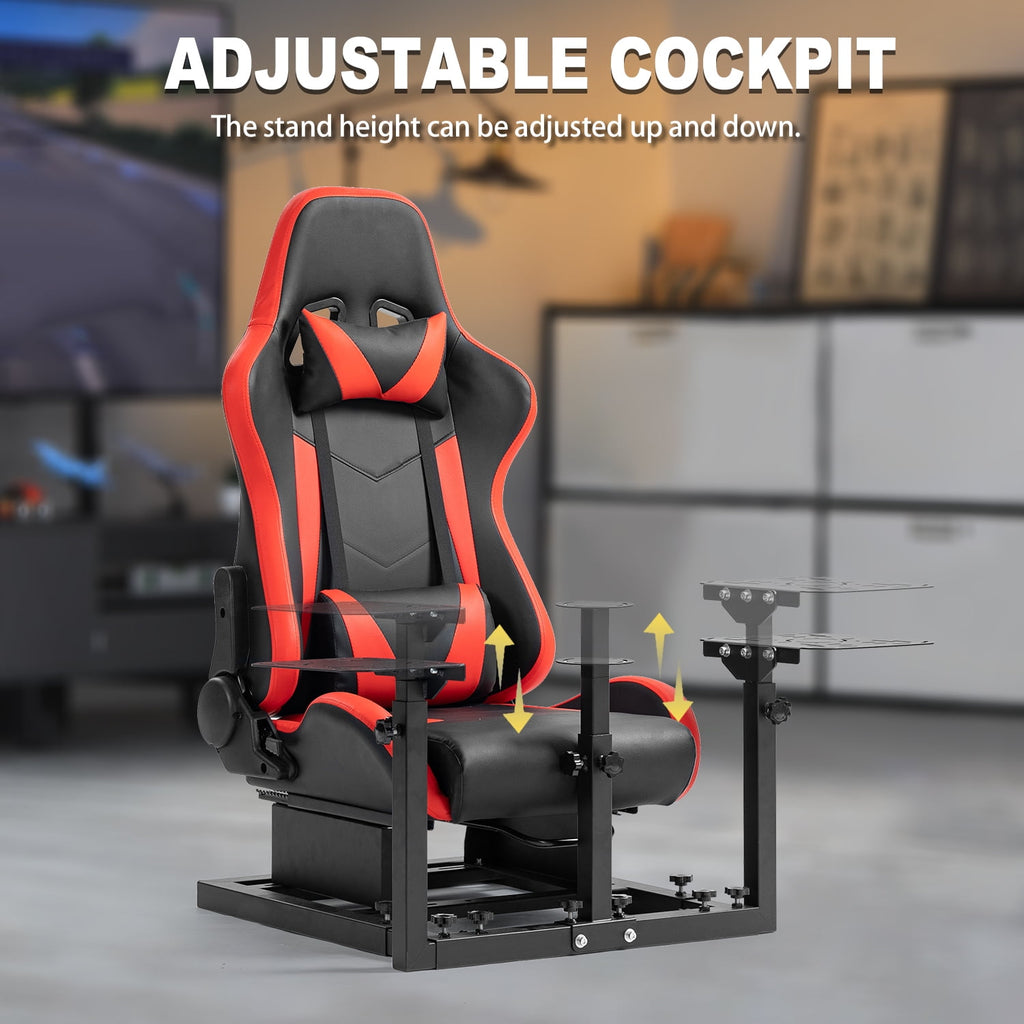 Marada Flight Simulator Cockpit with Game Chair Fit for Thrustmaster A10C Hotas Warthog
