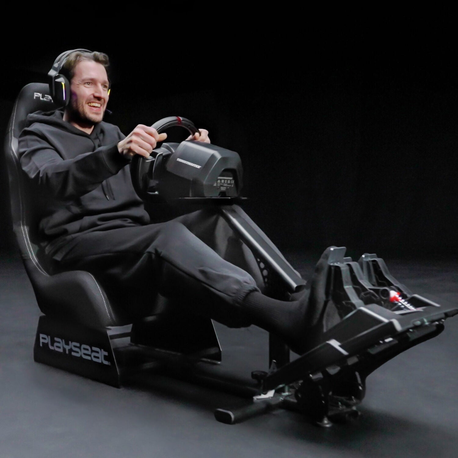 Playseat® Evolution Racing Suède Lightweight Carbon Quality Steel Racing Simulator Cockpit, Black