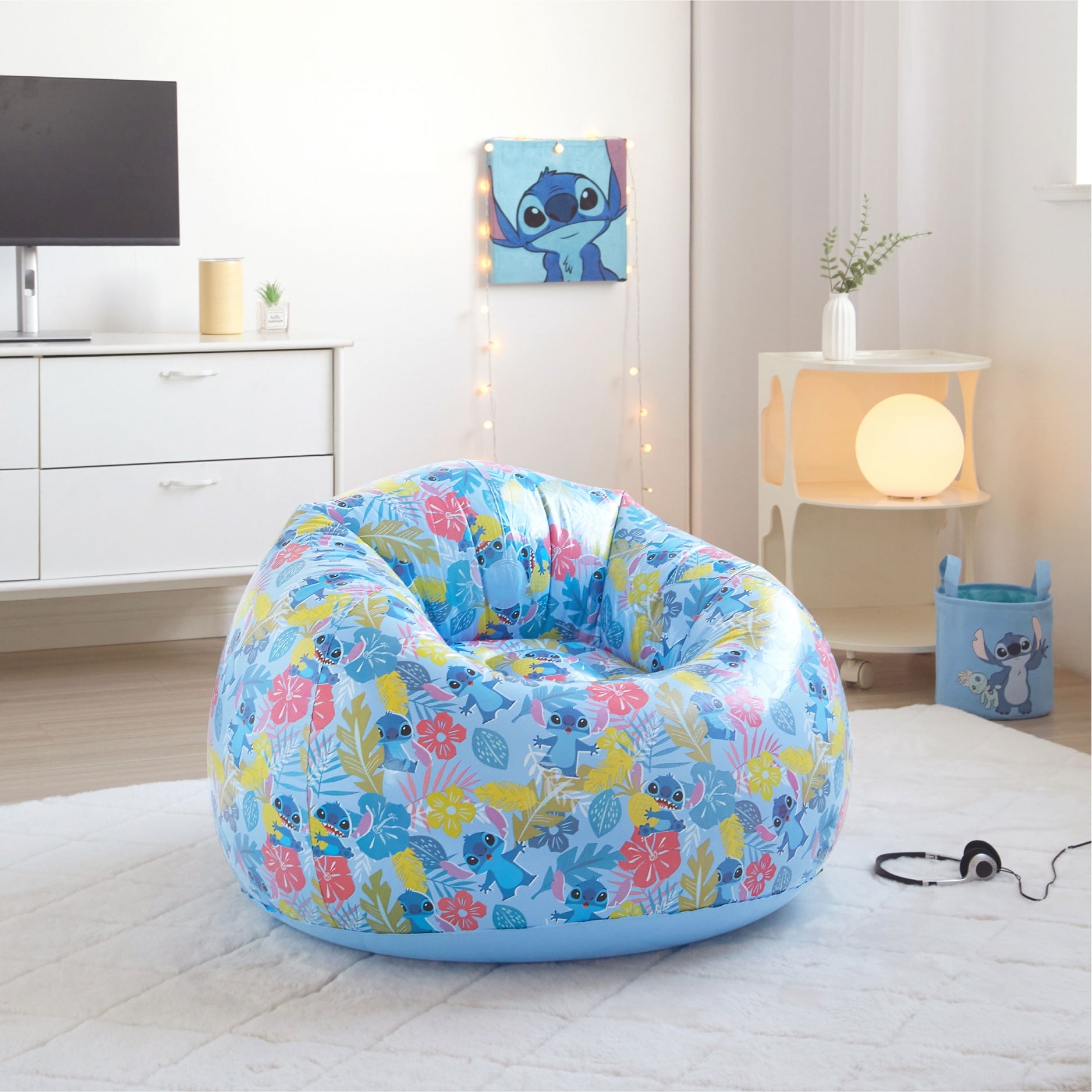 Disney Stitch Kids Inflatable Gaming Chair, Blue