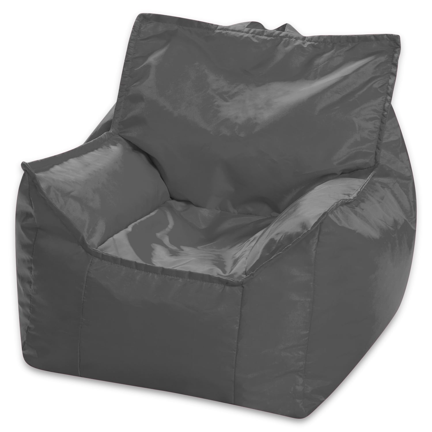Posh Creations Newport Bean Bag Chair, Kids, 2.1 ft, Charcoal Gray