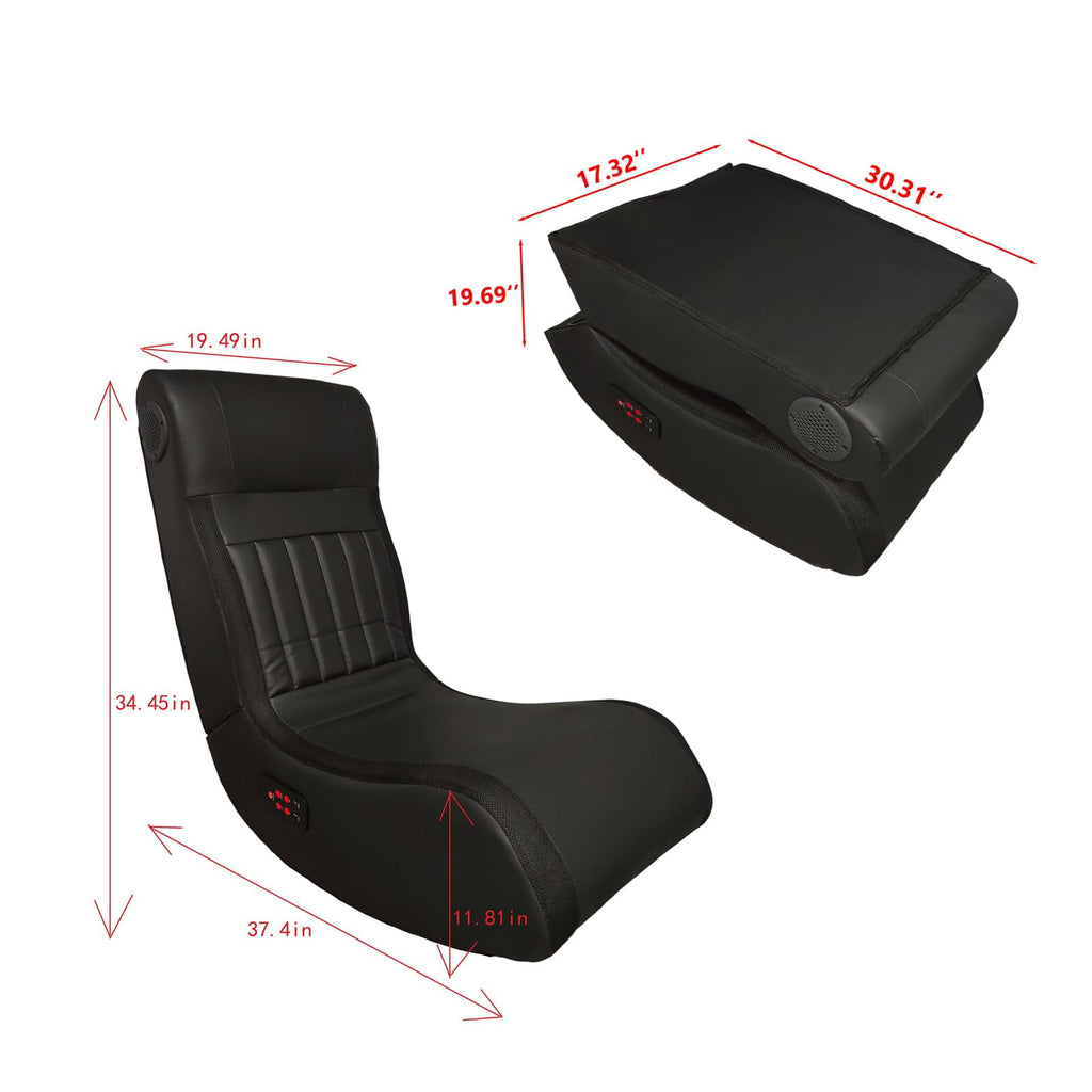 Deiokin Video Gaming Chair, Upgrade Floor Chair Rocker for Reading, Playing Video Games, Adjustable Foldable Backrest, Meditation Massage Rocker Chair