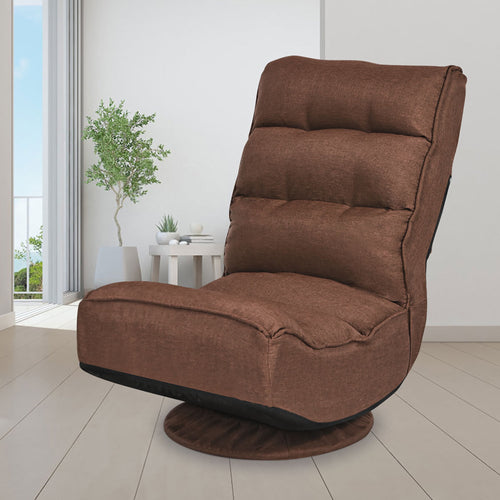 Costway  6-Position Folding Lazy Sofa  Gaming Chair Fabric  360 Degree Swivel Coffee