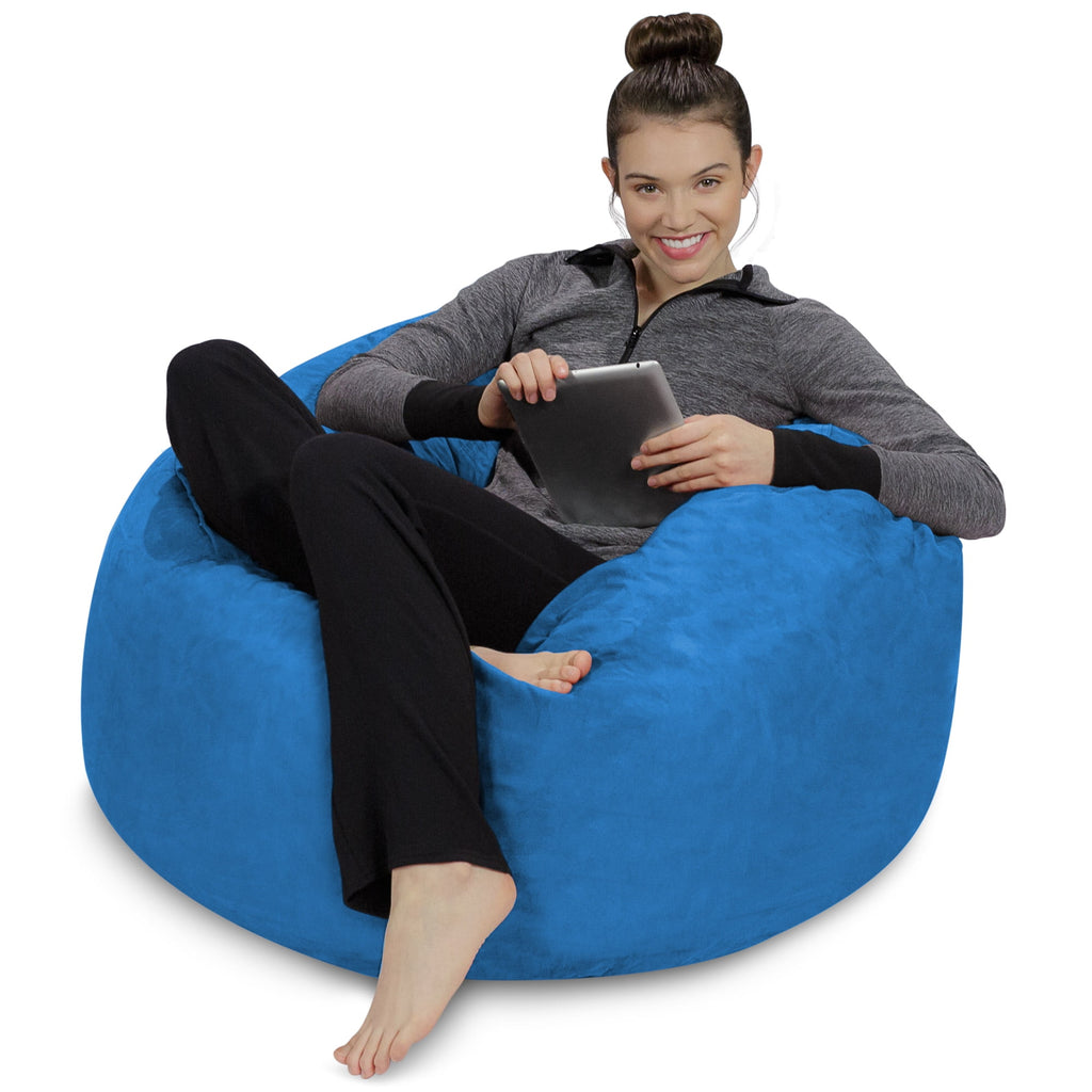 Sofa Sack 3' Passion Suede Bean Bag Chair, Royal Blue
