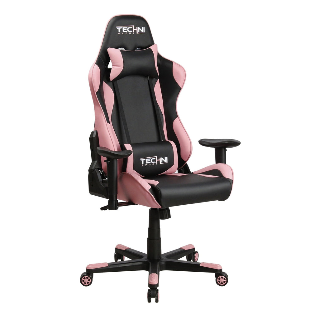 Techni Sport TS-4300 Ergonomic High Back Racer Style PC Gaming Chair with Memory Foam Seat, Pink RTA-TS43-PNK
