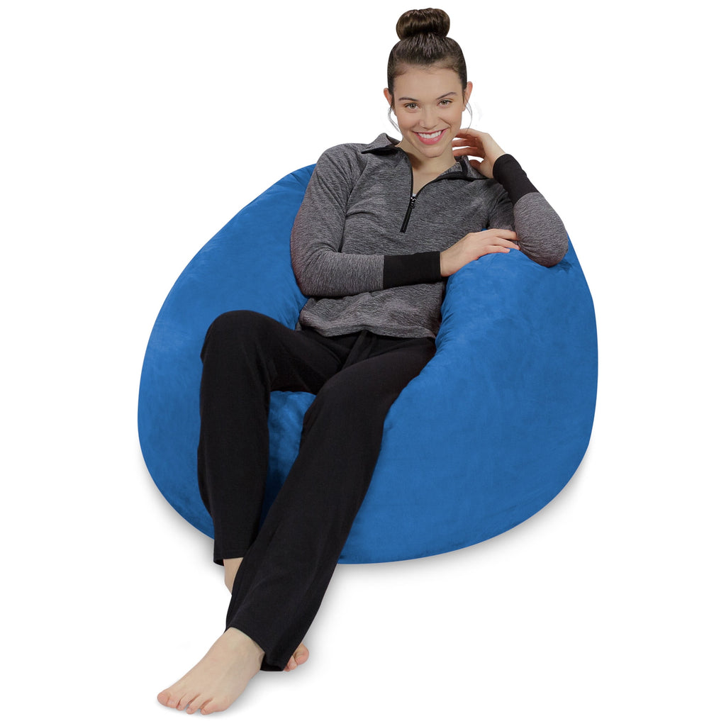 Sofa Sack 3' Passion Suede Bean Bag Chair, Royal Blue