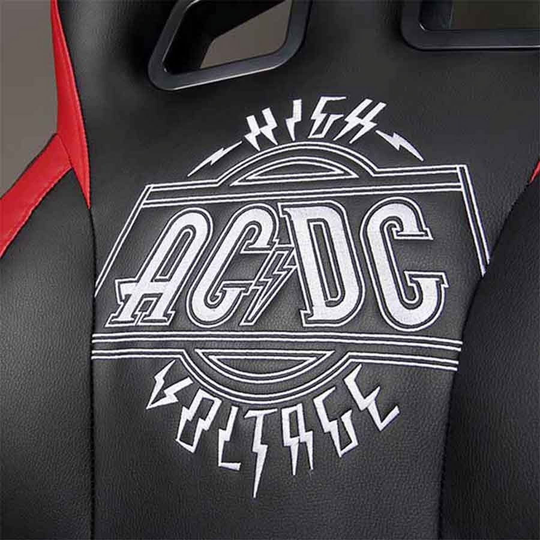 Subsonic Gaming Chair AC/DC, Ergonomic Office Chair for Gamer with Adjustable Armrests - Black & Red