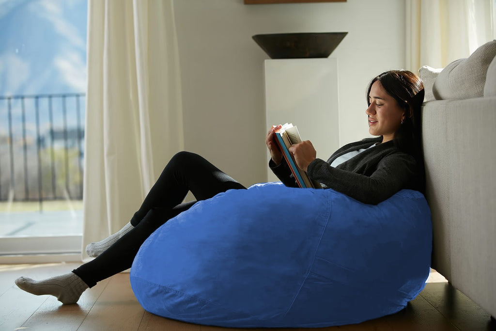 Sofa Sack 3' Passion Suede Bean Bag Chair, Royal Blue