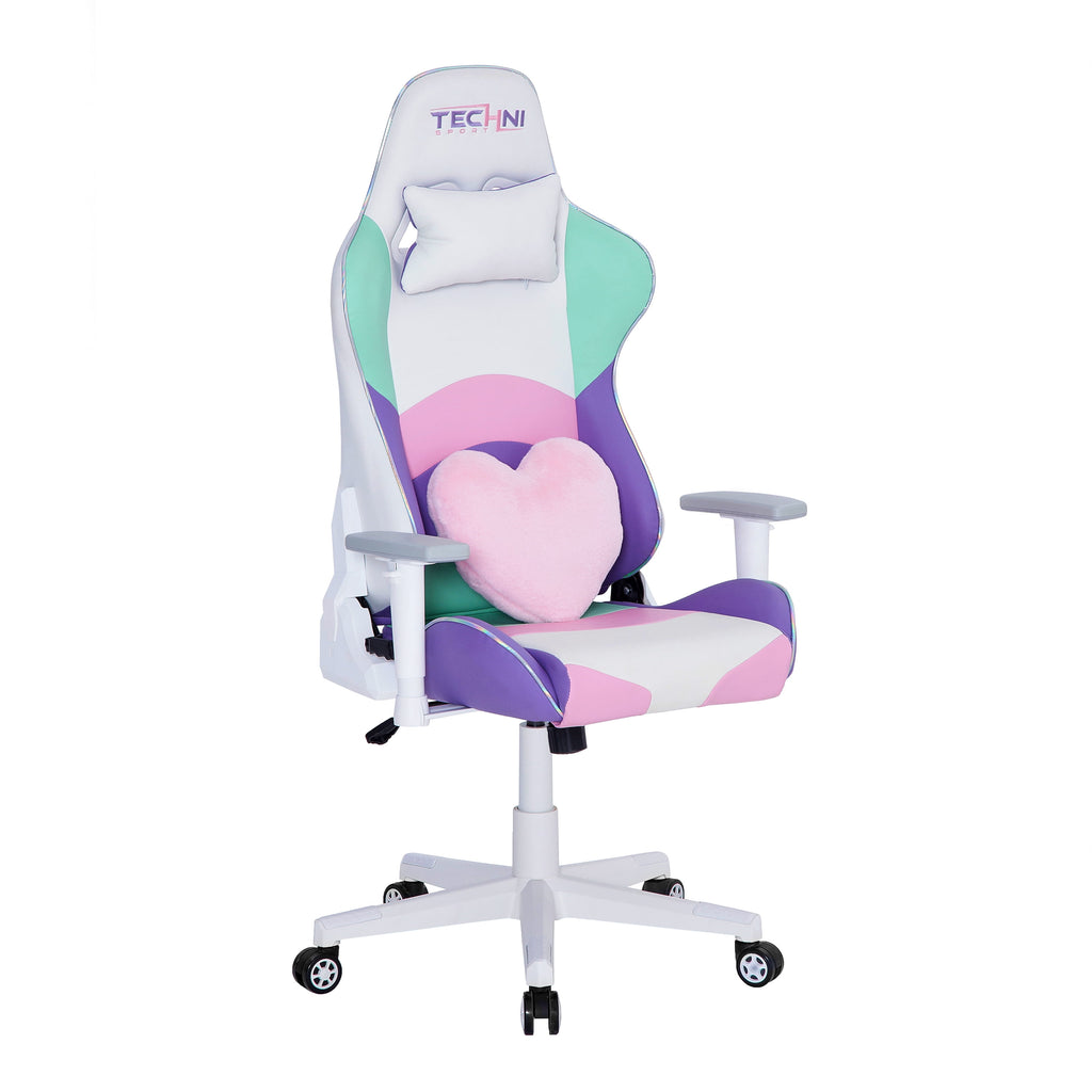 Techni Sport TS-42 Office-PC Gaming Chair, Adjustable Height with Memory Foam Seat and Back, Kawaii RTA-TS42-KWI