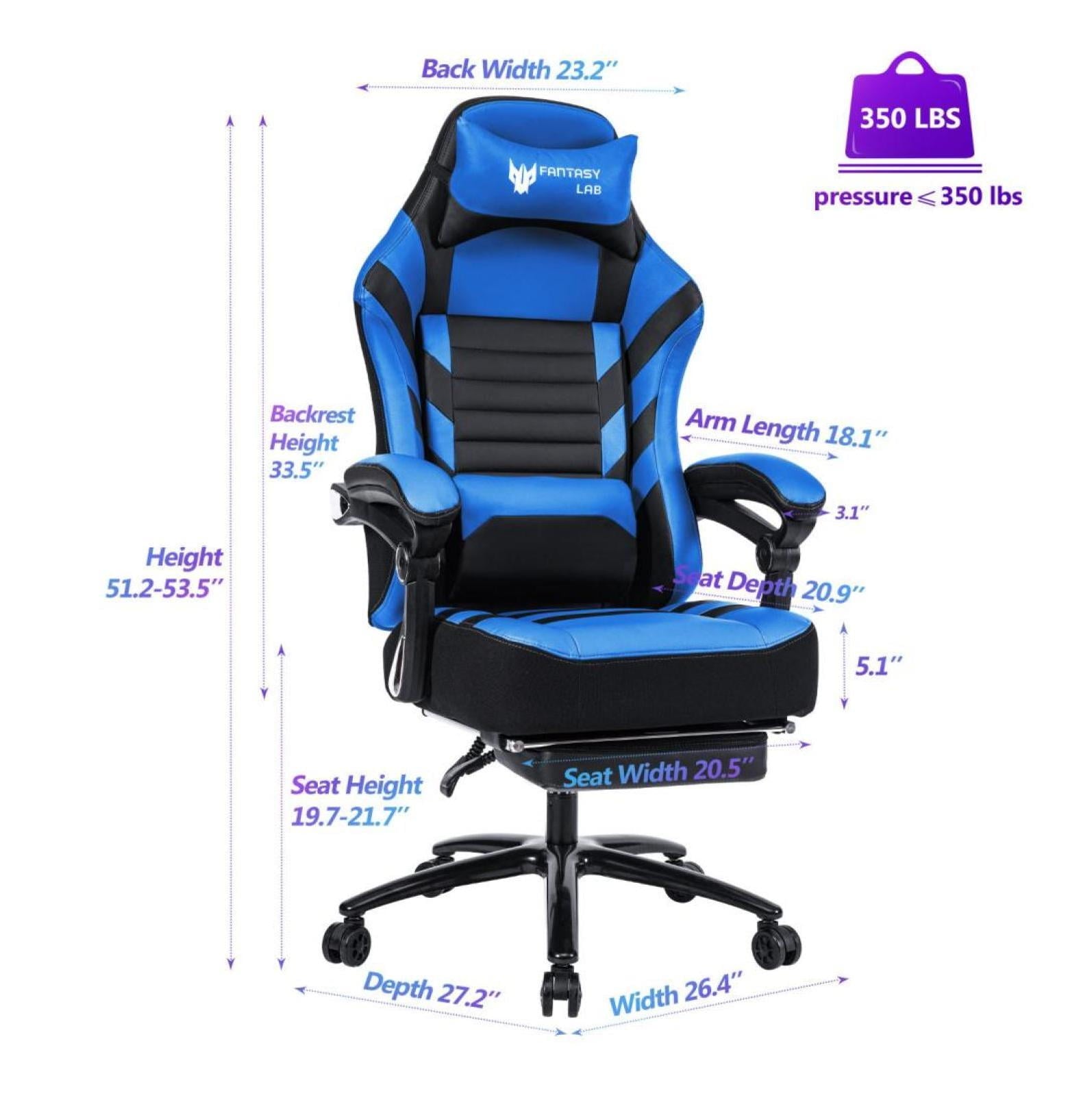 Vanbow.Seat Height Adjustable Swivel Racing Office Computer Ergonomic Video Game Chair