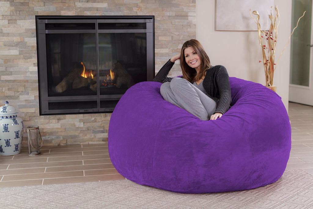 Chill Sack 5 ft Bean Bag Chair, Multiple Colors/Fabrics