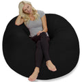 Chill Sack Bean Bag Chair, Memory Foam Lounger with Microsuede Cover, Kids, Adults, 5 ft, Charcoal