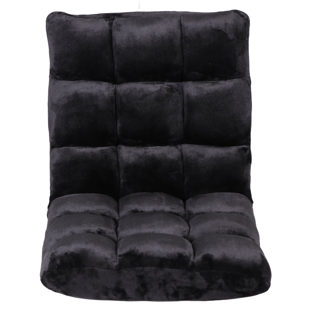 HomGarden 14-Position Adjustable Floor Chair Padded Folding Gaming Sofa Chair Grey 18.5”W x 19.3”D x 18”H