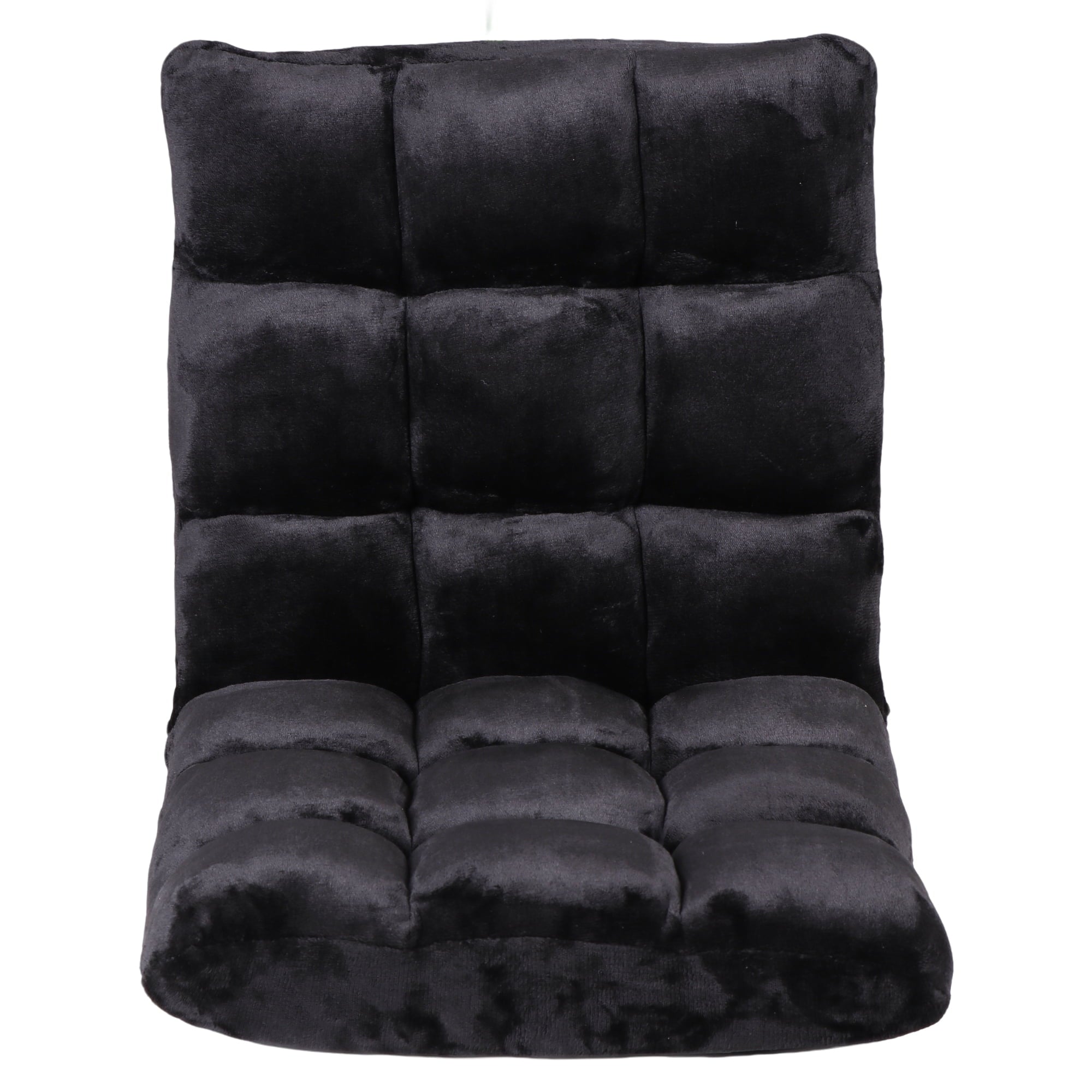 HomGarden 14-Position Adjustable Floor Chair Padded Folding Gaming Sofa Chair Grey 18.5”W x 19.3”D x 18”H