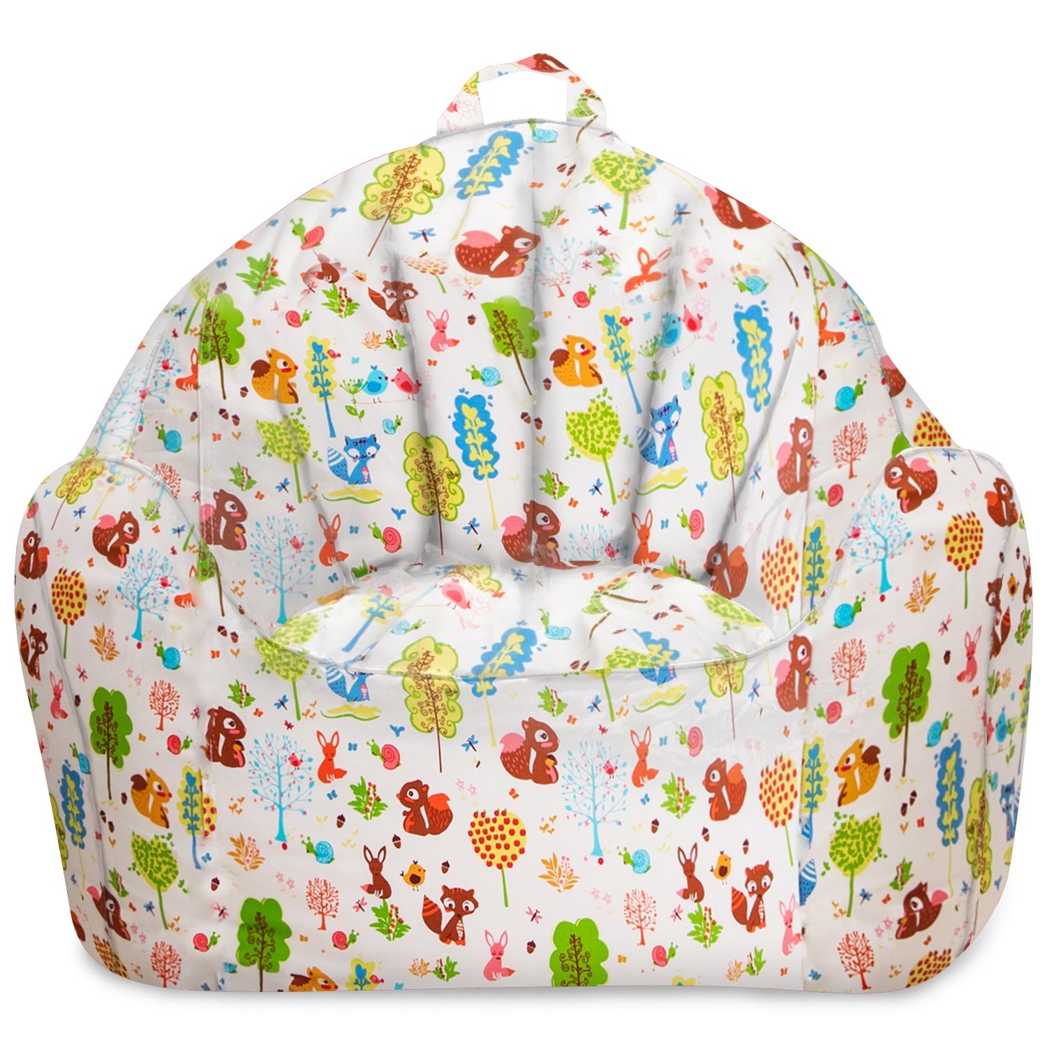 Posh Creations Malibu Bean Bag Chair Lounger, Kids, 2.8 ft, Black