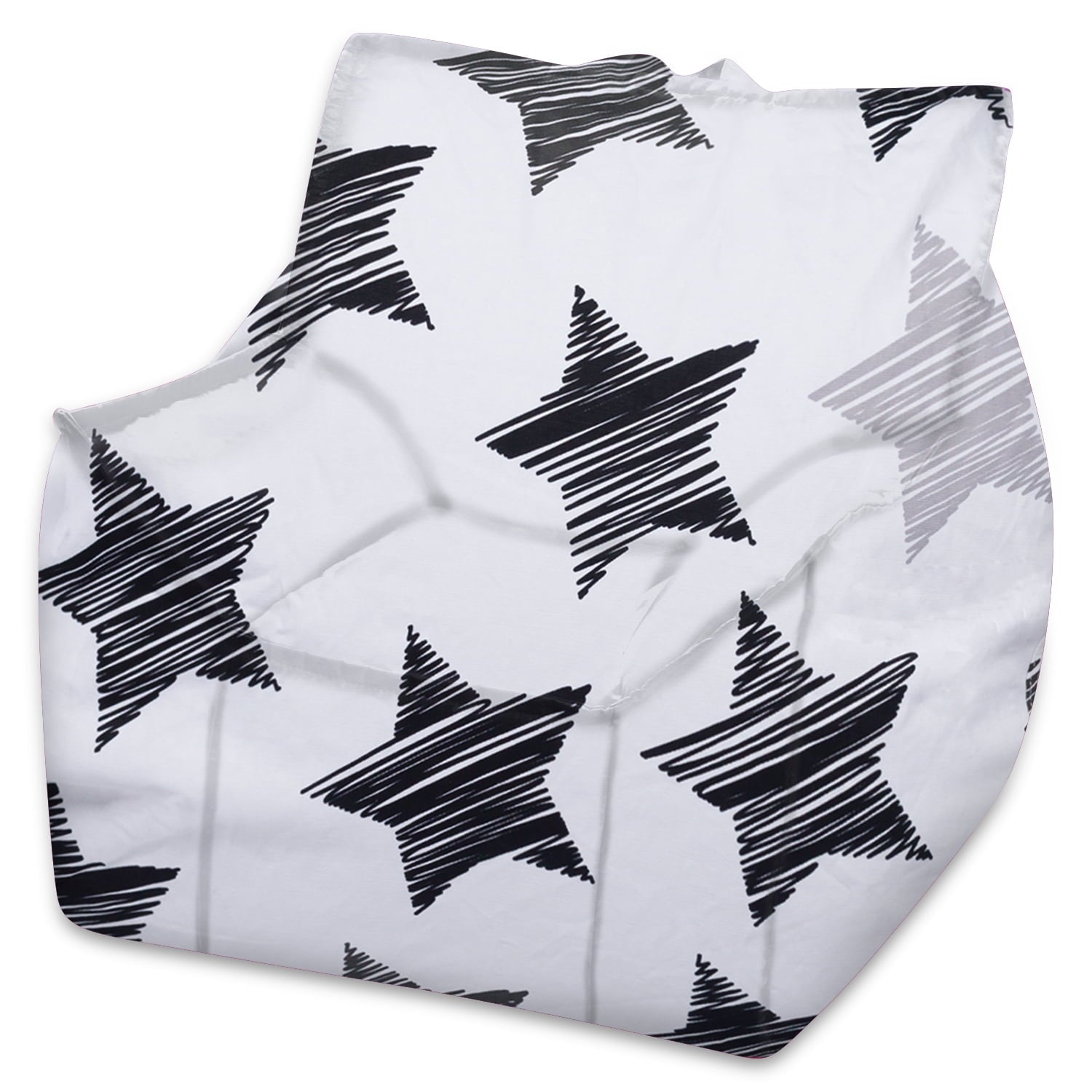 Posh Creations Newport Bean Bag Chair, Kids, 2.1 ft, Charcoal Gray