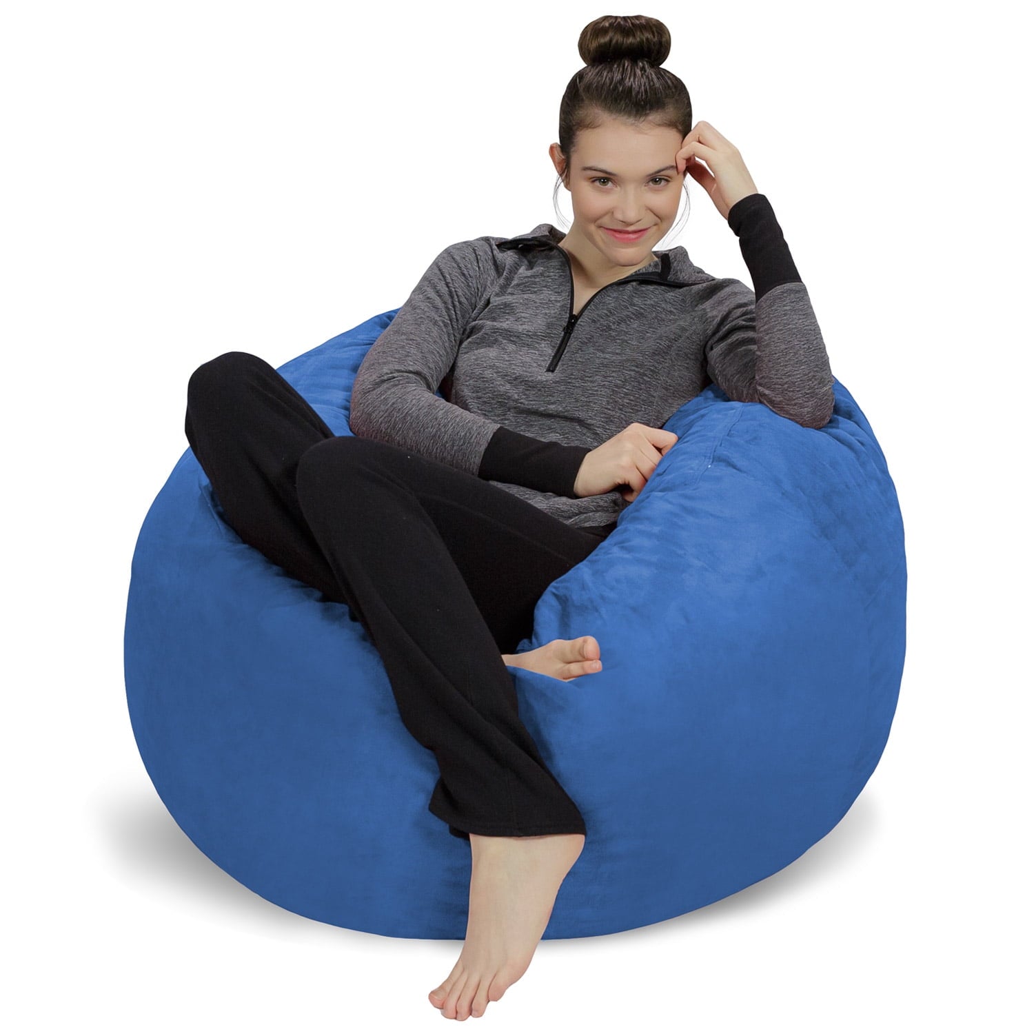 Sofa Sack 3' Passion Suede Bean Bag Chair, Royal Blue