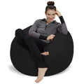 Sofa Sack Bean Bag Chair, Memory Foam Lounger with Microsuede Cover, Kids, 3 ft, Charcoal