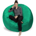 Sofa Sack Bean Bag Chair, Memory Foam with Microsuede Cover, Kids, Adults, 6 ft, Charcoal