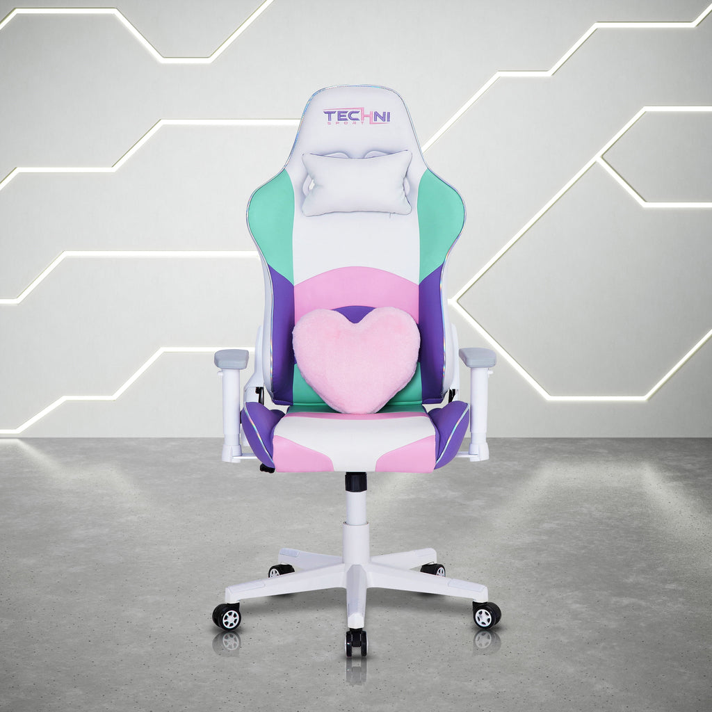 Techni Sport TS-42 Office-PC Gaming Chair, Adjustable Height with Memory Foam Seat and Back, Kawaii RTA-TS42-KWI