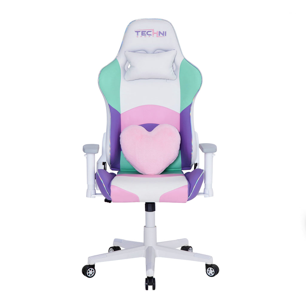 Techni Sport TS-42 Office-PC Gaming Chair, Adjustable Height with Memory Foam Seat and Back, Kawaii RTA-TS42-KWI