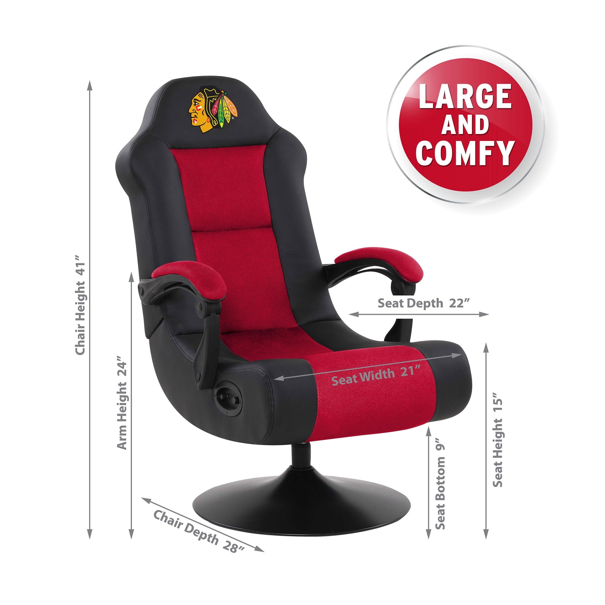 Imperial Black Chicago Blackhawks Ultra Game Chair