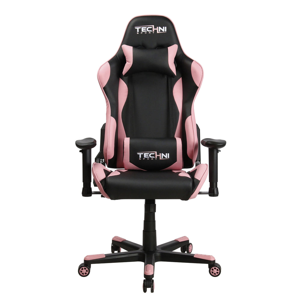 Techni Sport TS-4300 Ergonomic High Back Racer Style PC Gaming Chair with Memory Foam Seat, Pink RTA-TS43-PNK