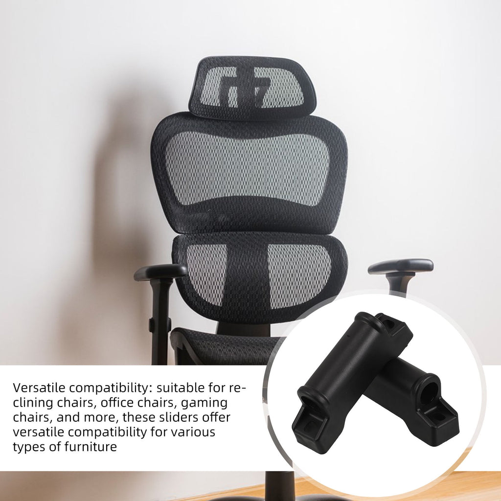 Hemoton  2 Pcs Gaming Chair Footrest Attachment Sliders Office Black