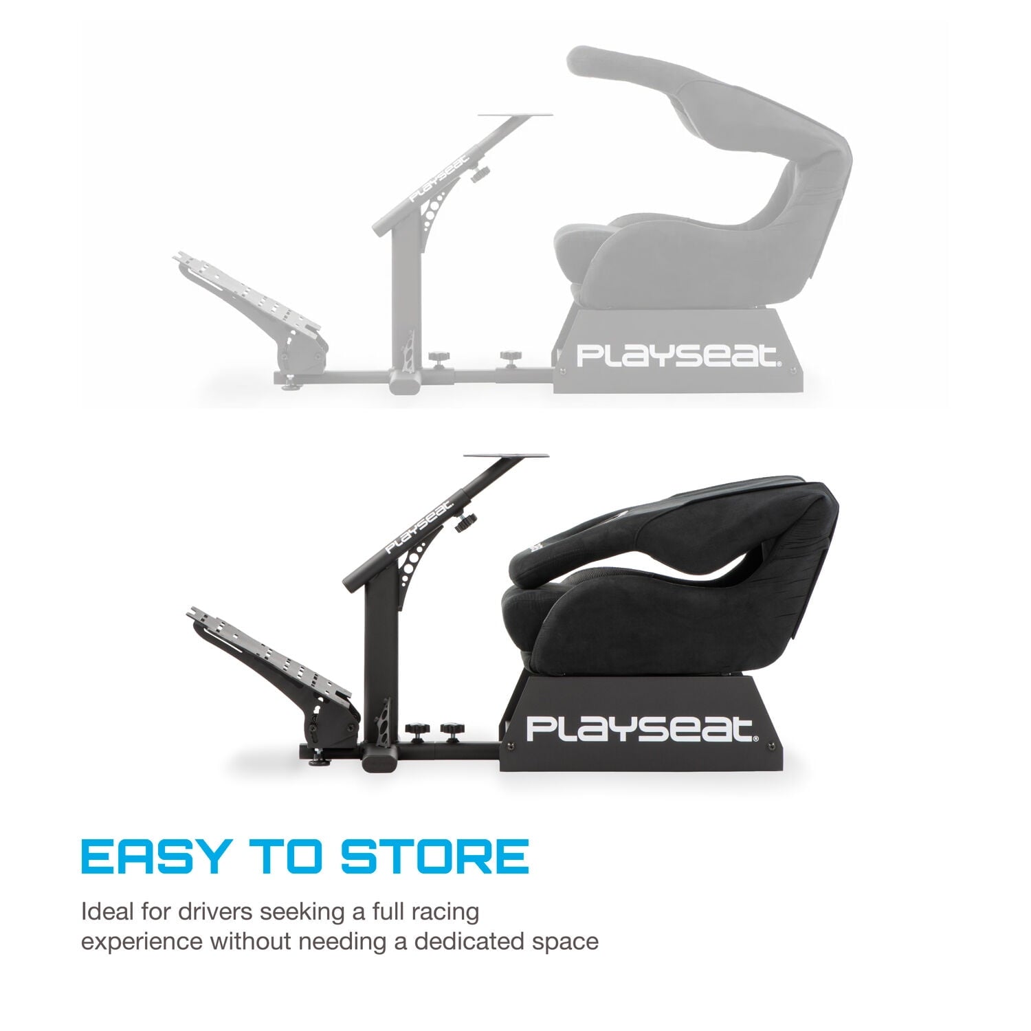 Playseat® Evolution Racing Suède Lightweight Carbon Quality Steel Racing Simulator Cockpit, Black