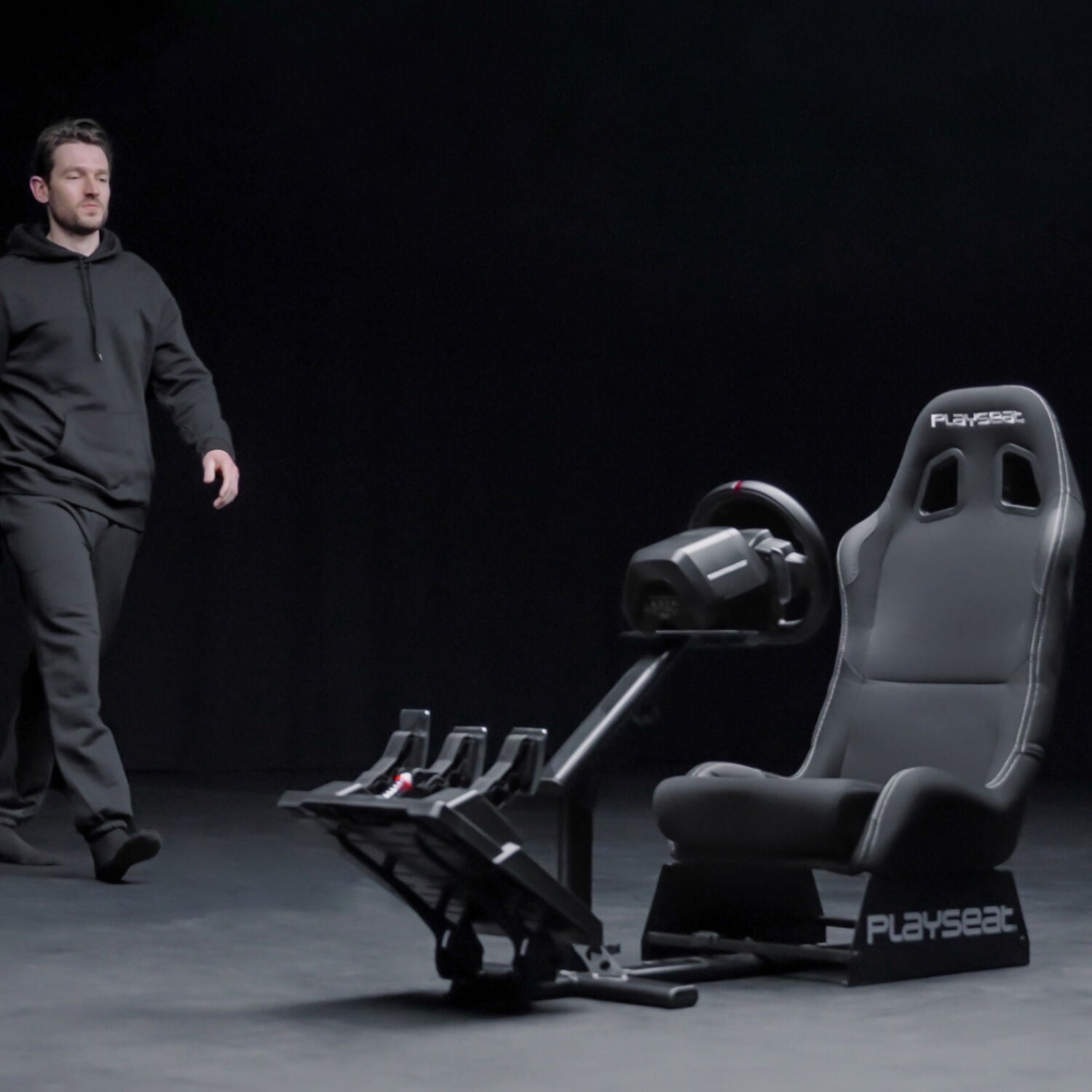 Playseat® Evolution Racing Suède Lightweight Carbon Quality Steel Racing Simulator Cockpit, Black