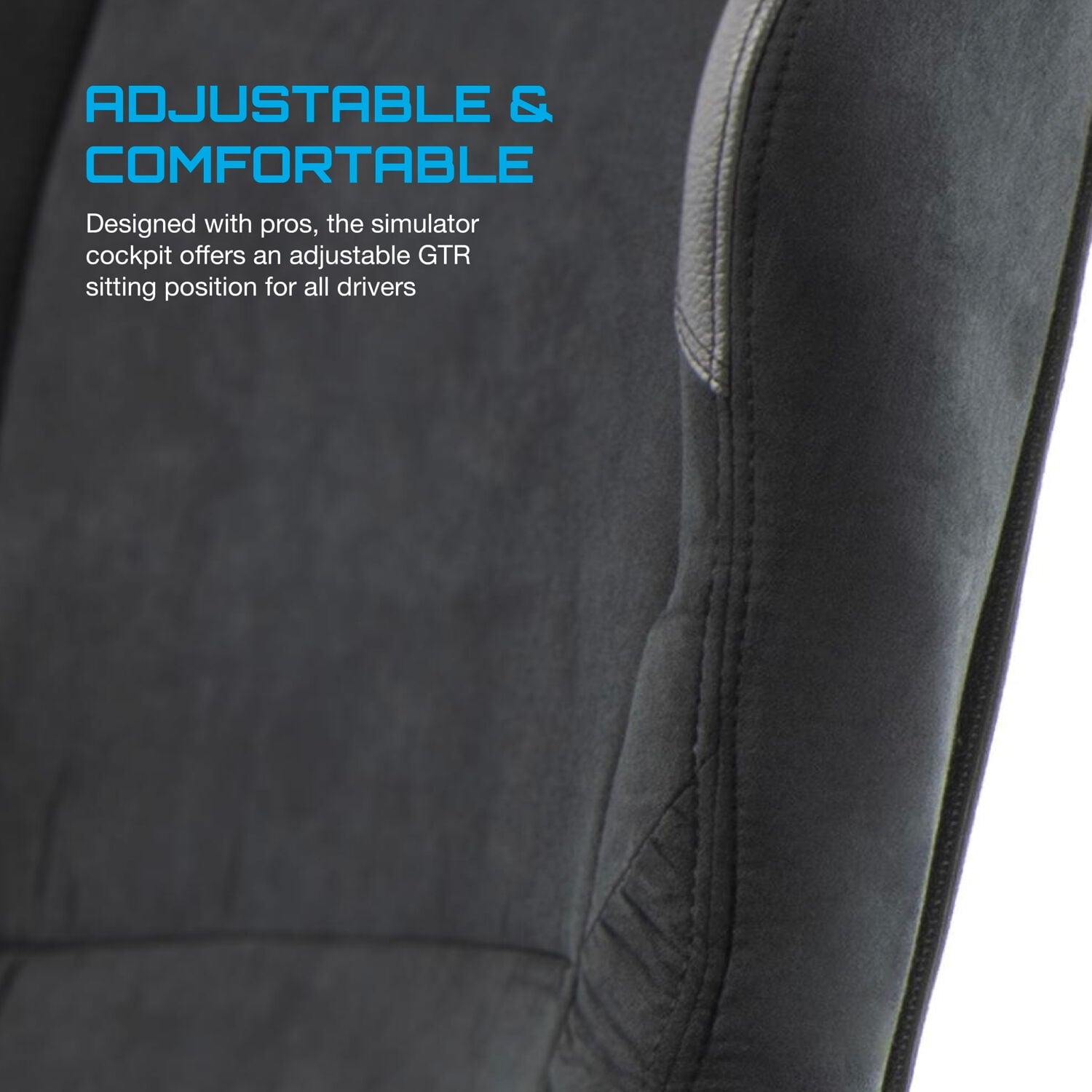 Playseat® Evolution Racing Suède Lightweight Carbon Quality Steel Racing Simulator Cockpit, Black