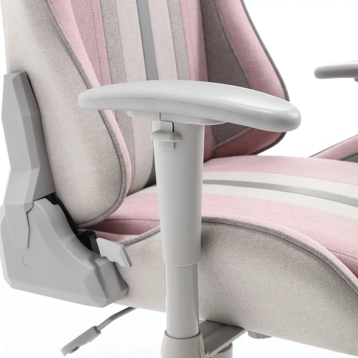 X Rocker Mysa PC Gaming Chair, Gray/Pink, Gray Base, 24.4 x 27.2 x 48.4-51.2