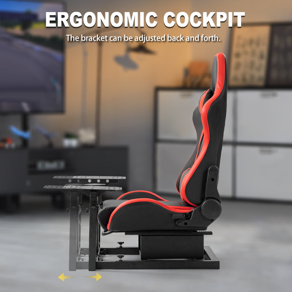 Marada Flight Simulator Cockpit with Game Chair Fit for Thrustmaster A10C Hotas Warthog