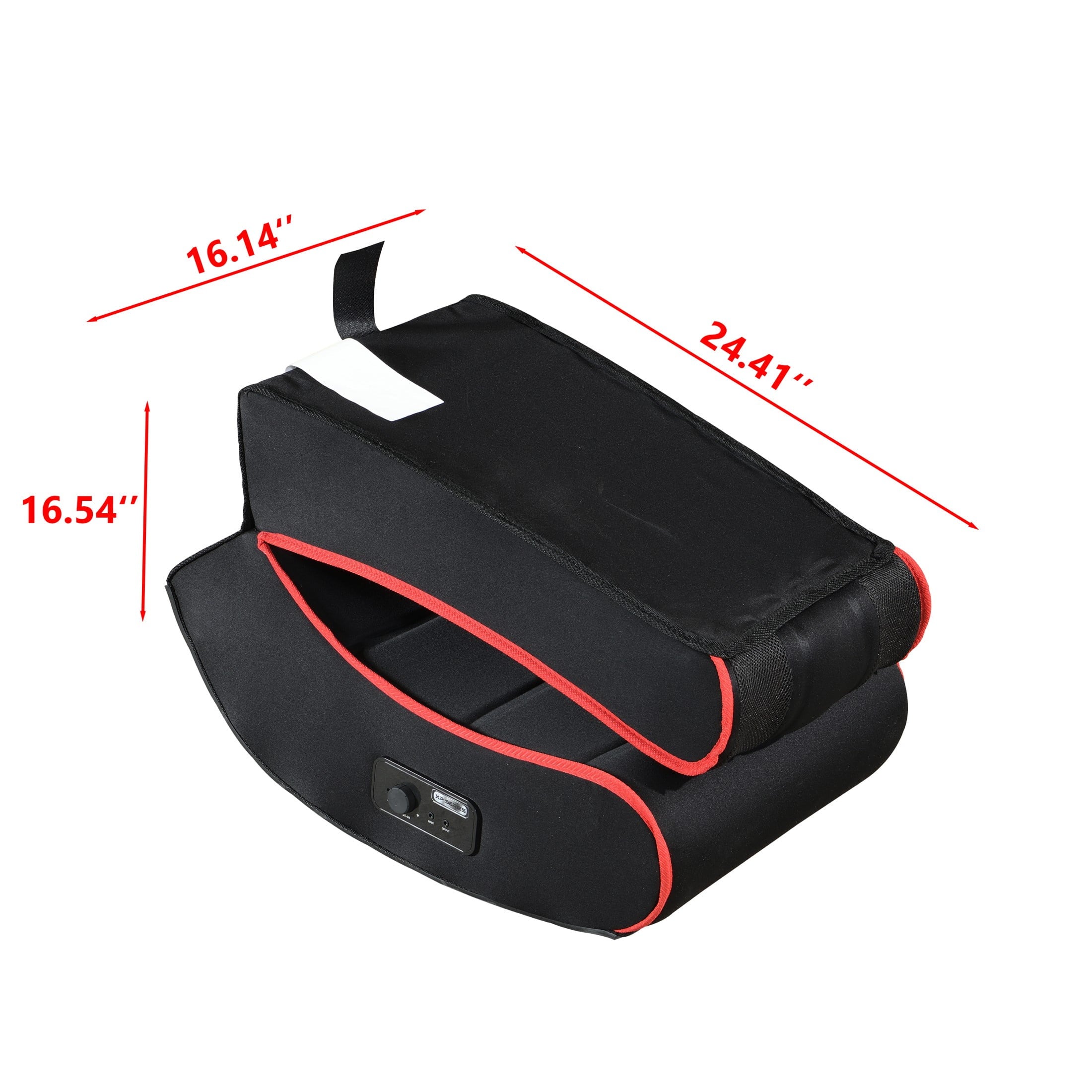 Sesslife Folding Gaming Rocker Floor Chair with 2 Built-in Audio Speakers, Modern Rocker Floor Gaming Chair with 3.5mm Input and Output Ports for Teens, Single Chair for Bedroom Game Room, Black