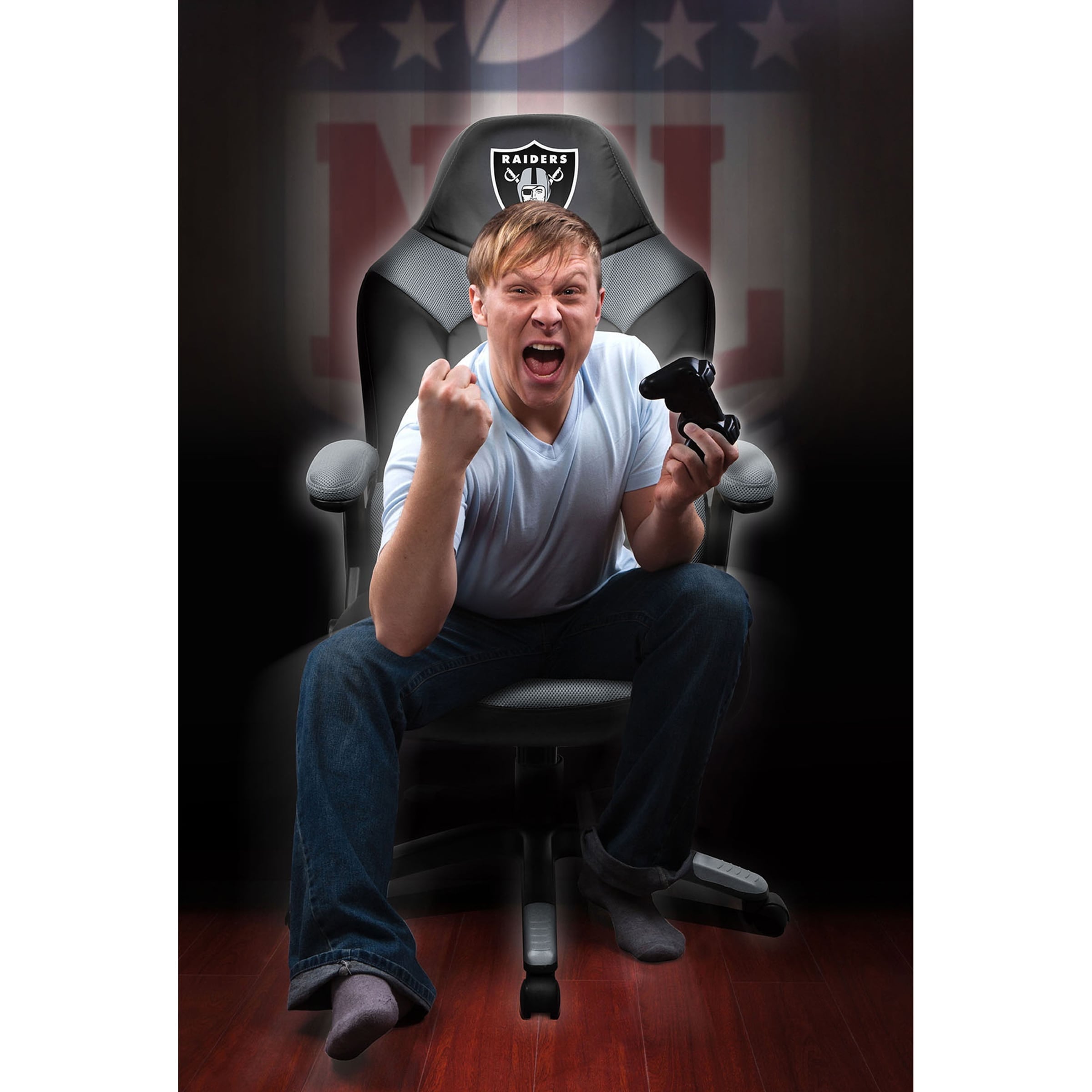 Black Las Vegas Raiders Oversized Gaming Chair