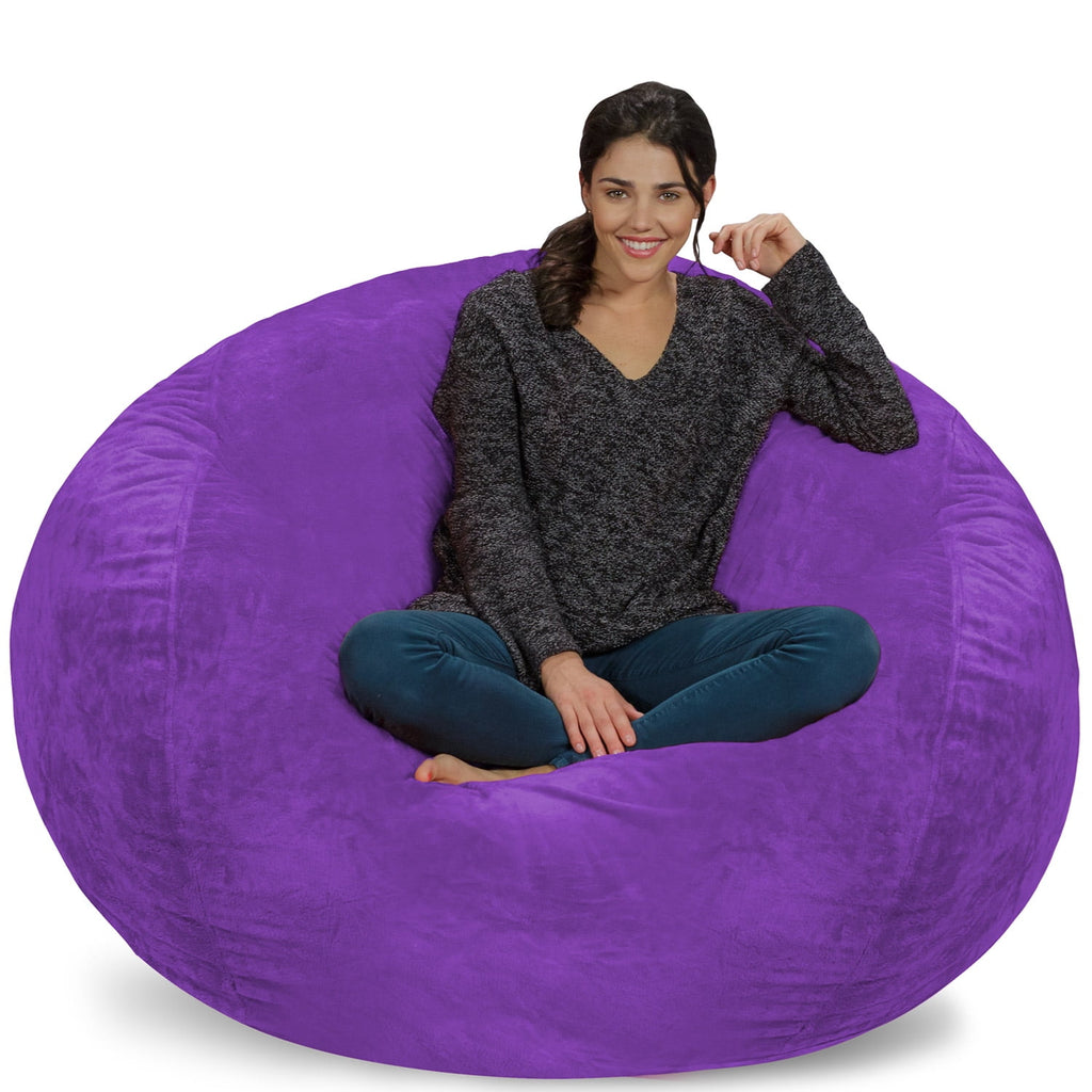Chill Sack 5 ft Bean Bag Chair, Multiple Colors/Fabrics